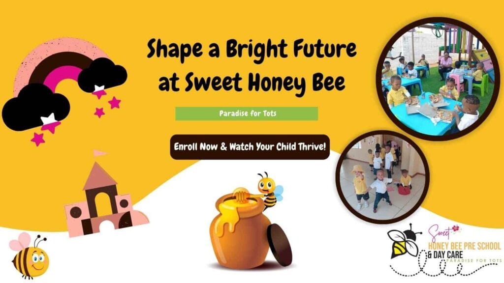 Top-Rated Preschool in Gaborone: Children enjoying creative arts, music, and swimming lessons at Sweet Honey Bee Day Care.