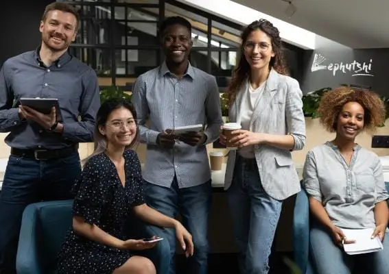Business Plan Basics: Botswana Template & Guide 7 Diverse professional team poised for management and leadership in a Botswana business setting