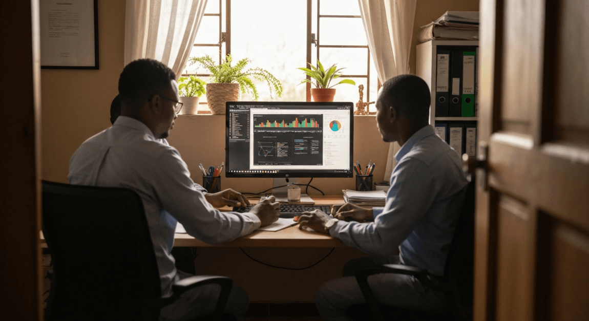 Best Business Ideas to Start (Trending Opportunities) 1 Botswana SME small office with team working on AI technology