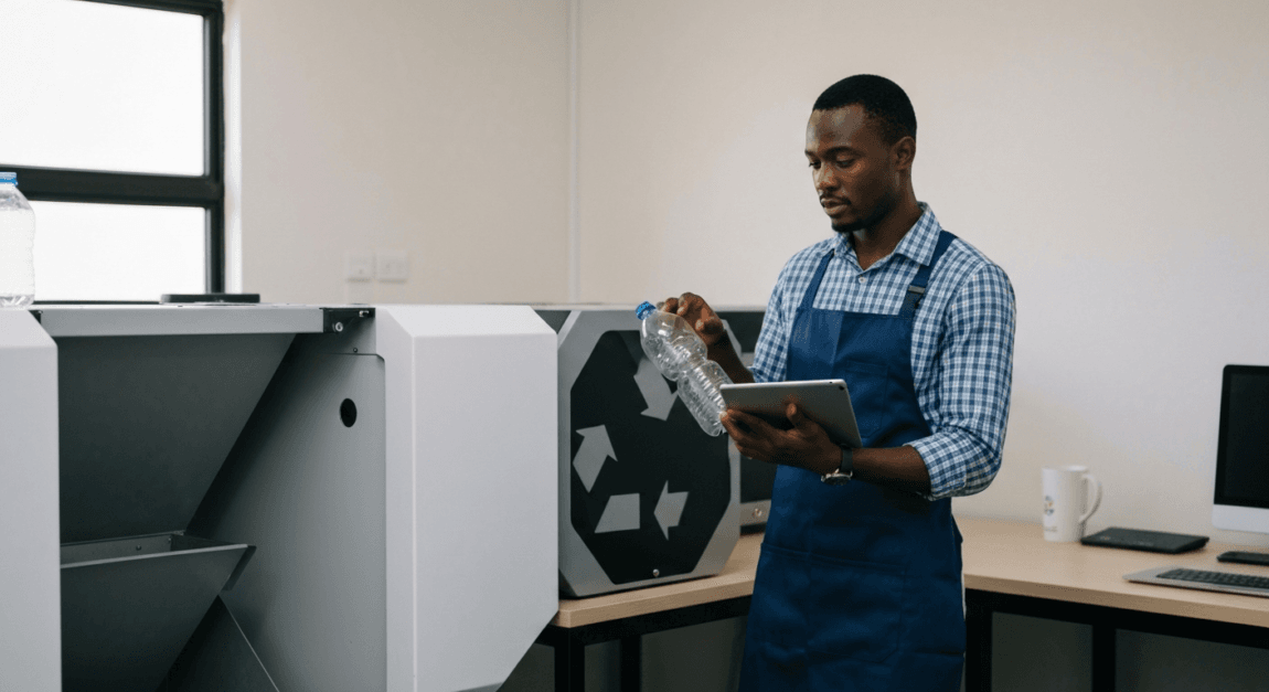 How to Start a Profitable Recycling Business 2 Entrepreneur in Botswana using modern equipment for plastic recycling