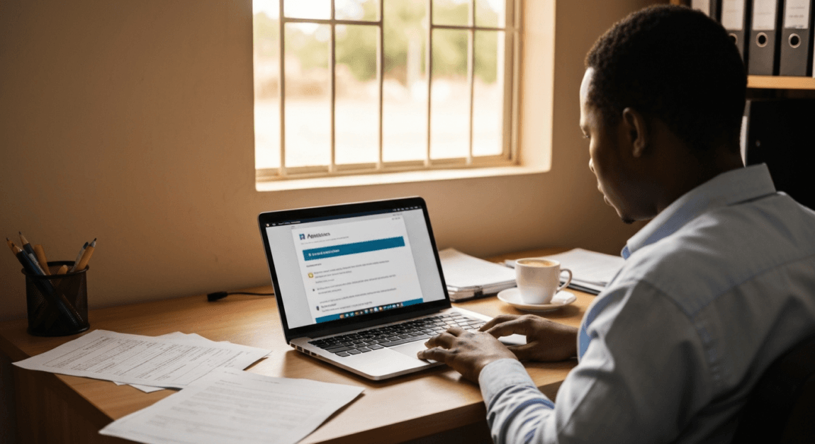 How to Register for VAT in Botswana 4 Botswana business owner filling VAT application form online