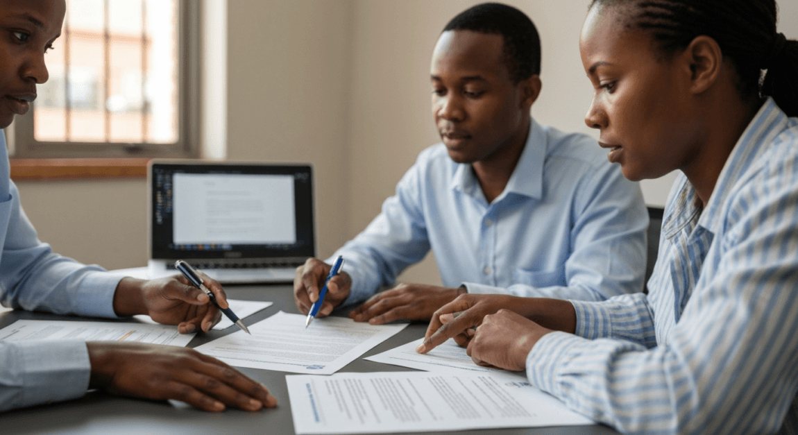 Collaboration on trademark application preparation in a Botswana office