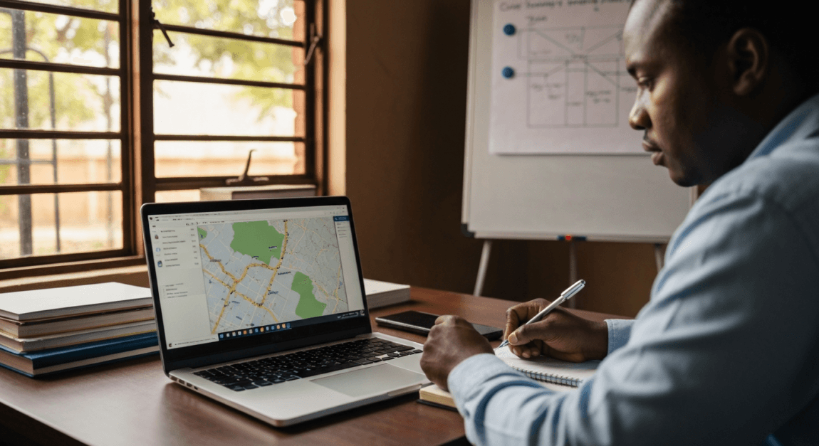 Sustainable Operations: Embracing Green Logistics in Botswana 1 Logistics manager planning routes for efficient transportation