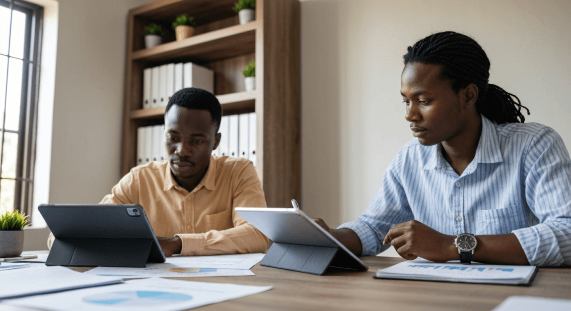 Batswana professionals brainstorming on developing a local crowdfunding platform