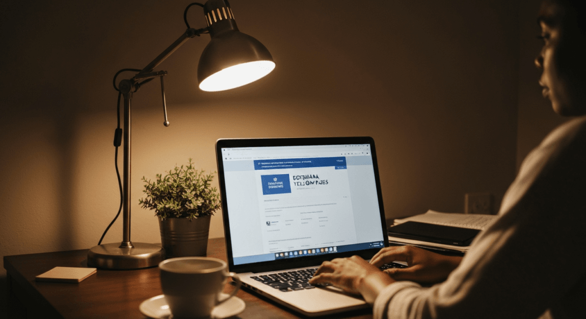 Top 5 Online Business Directories in Botswana to List Your Company 5 Person in Botswana using a laptop to explore Botswana Yellow Pages online