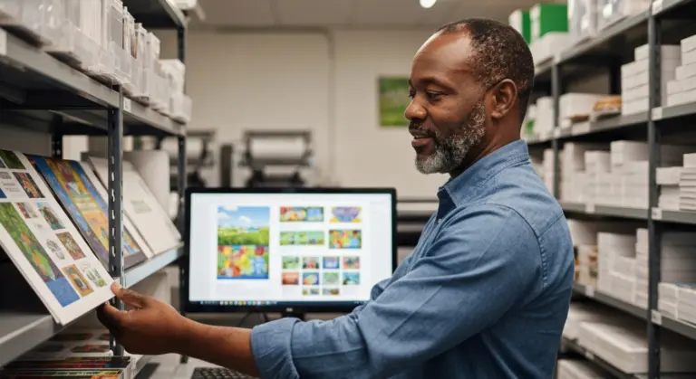 Lean management strategies Botswana print shop improvement Lephutshi
