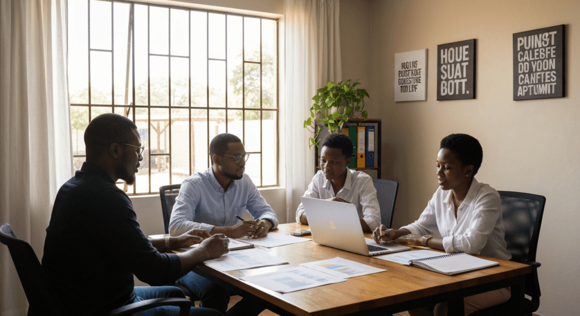 Why Business Planning is Important 3 Botswana office meeting discussing business plan strategy