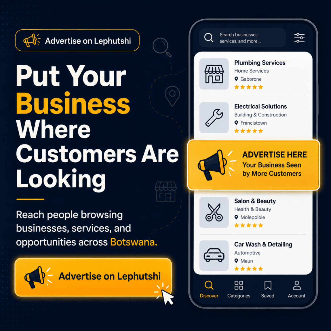 Advertise on Lephutshi Explore
