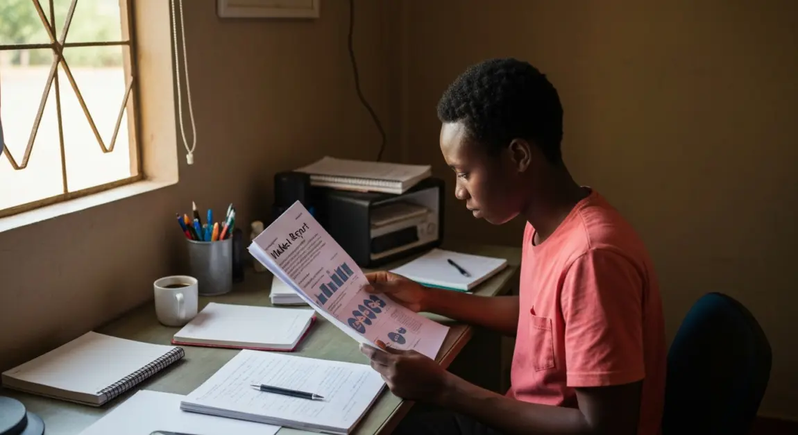 A small business owner in Botswana analyzing local market trends for chicken demand.