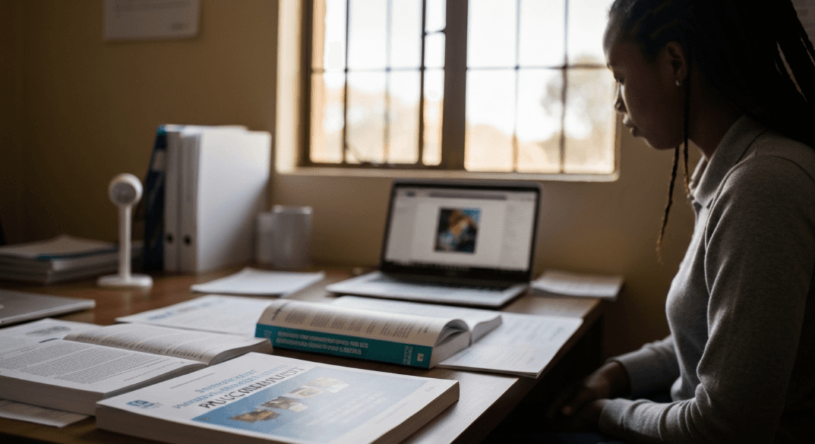 Procurement Courses in Botswana: CIPS, Fees, Entry Requirements and Centres 7 Student studying procurement textbooks in Botswana