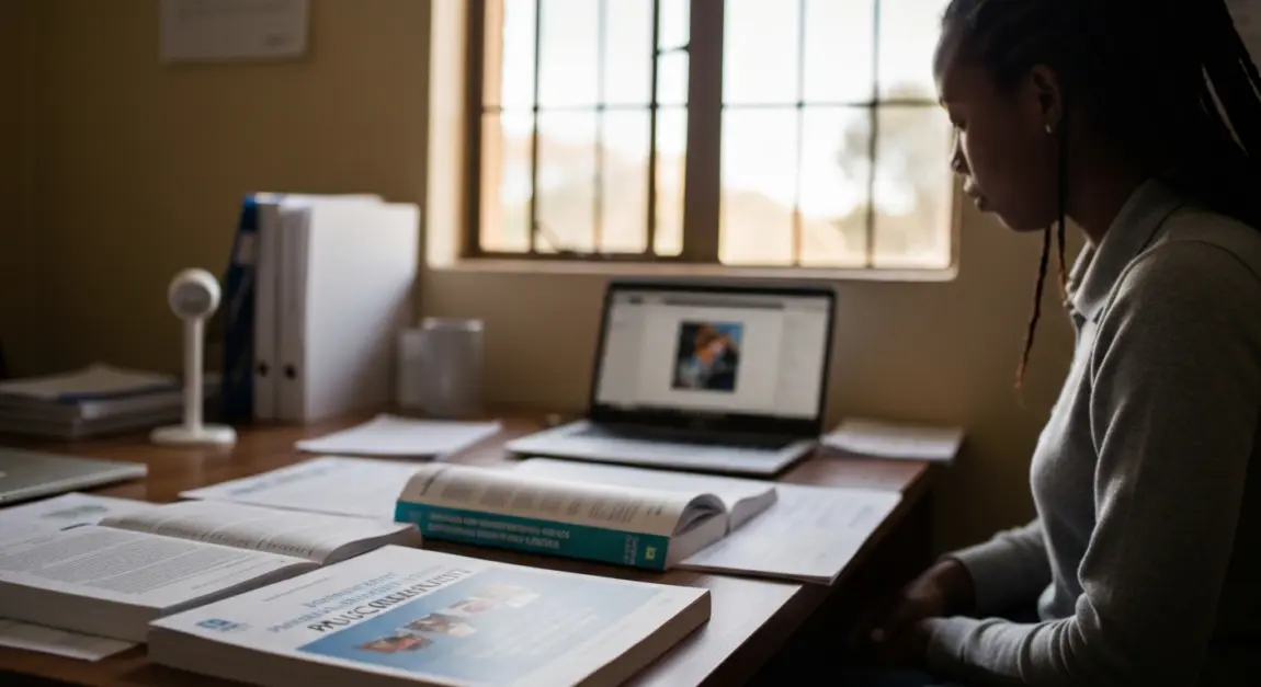 Procurement Courses in Botswana: CIPS, Fees, Entry Requirements and Centres 8 Student studying procurement textbooks in Botswana