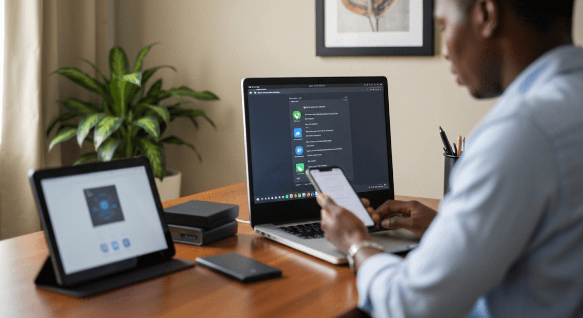 Record Keeping for Business and the Difference from Bookkeeping 6 Botswana entrepreneur using digital tools for business record keeping
