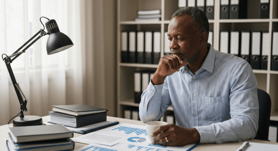 Bookkeeping vs Accounting for Small Business Owners 4 Botswana accountant analyzing financial statements for an SME