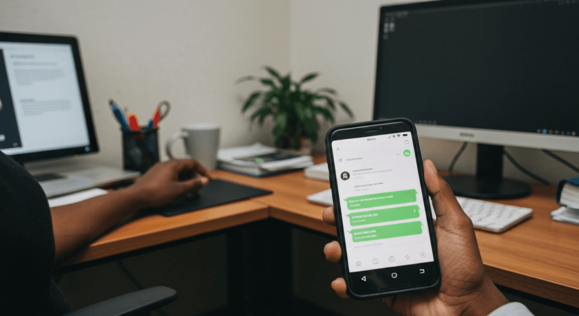 Using WhatsApp Business in Botswana to send project updates to clients