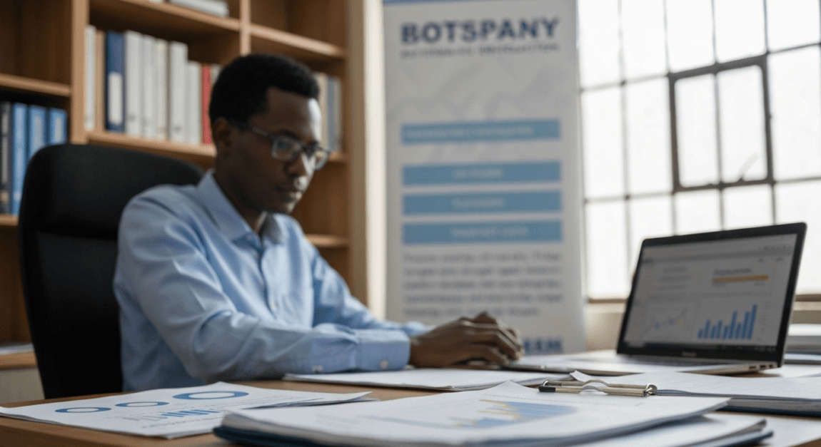 QuickBooks vs Xero vs Zoho Books vs Sage vs Pastel 1 Botswana SME owner using accounting software for bank reconciliation