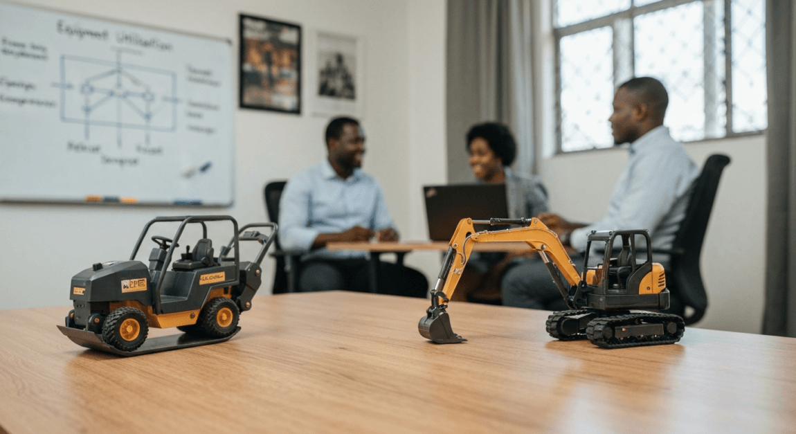 Construction Equipment Rental Business and Plant Hire Guide 4 Mini excavator and plate compactor for rent in Botswana