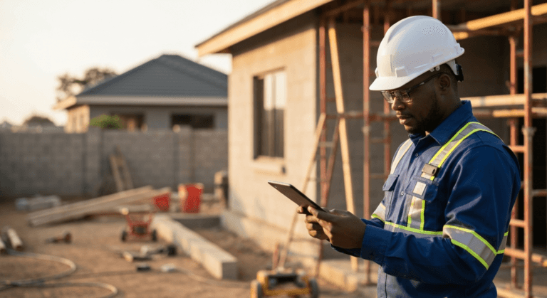 Construction site safety checklist Lephutshi